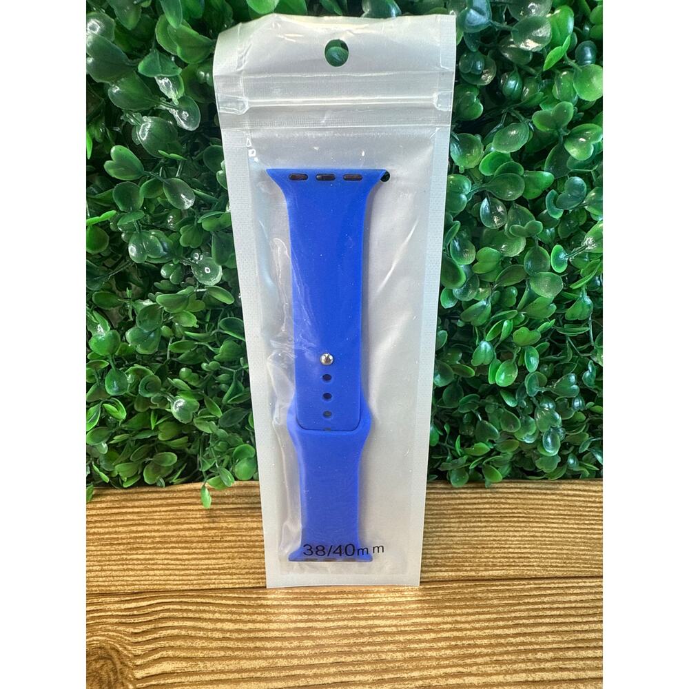 New Blue Silicone Smart Watch Band Compatible with Apple Watch 38/40 mm Gift